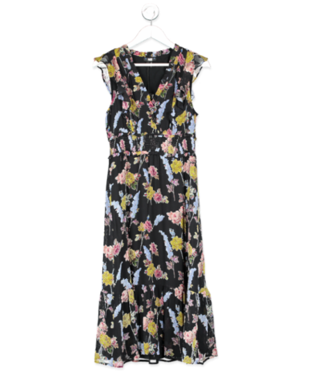 PAIGE Black Katharina Sleeveless Silk Chiffon Dress UK S - 7518229987518_Front_artisanalsoy.png