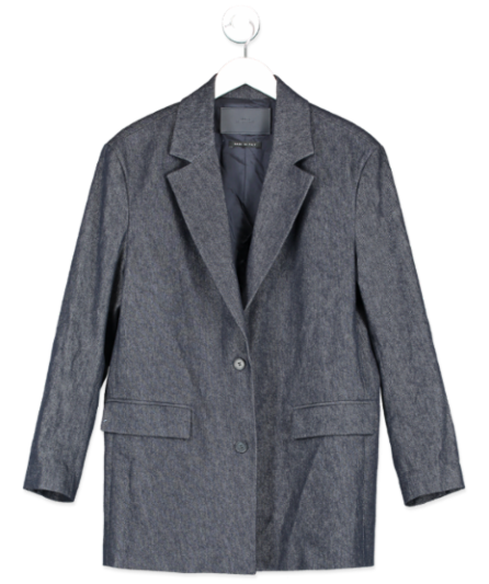 7 For All Mankind Blue Indigo Cotton Blazer UK S/M - 7529601532094_Front_artisanalsoy.png