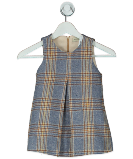 Burberry Blue Fleece Lined Check Dress 5 Years - 7244708446398_Front_artisanalsoy.png