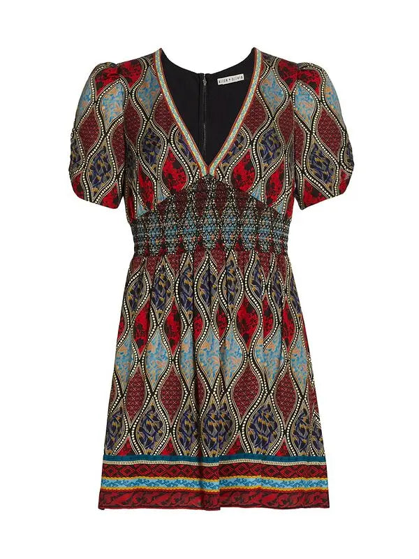 Alice + Olivia Jewel Multi Printed Dress Size UK 8