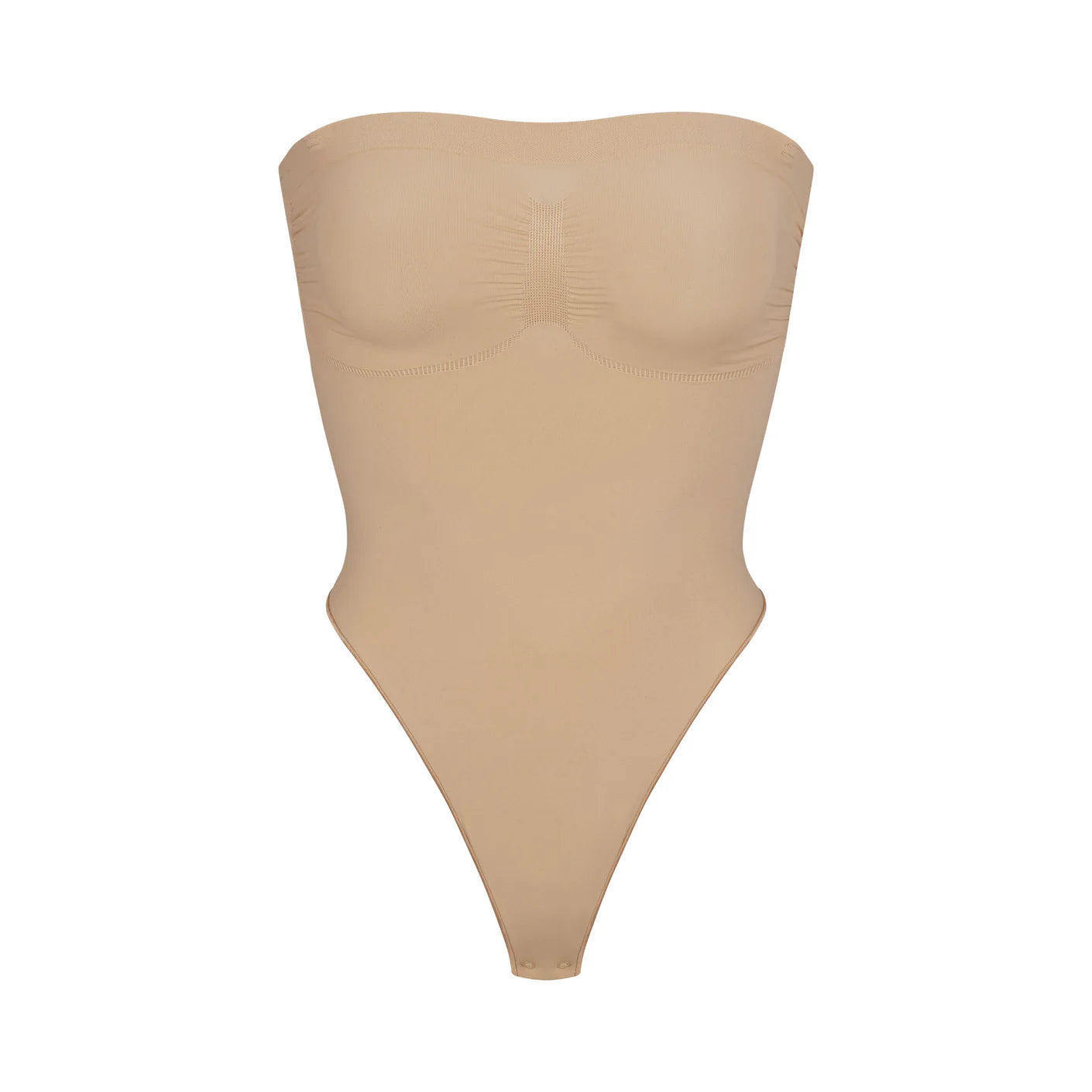 SKIMS Clay Seamless Sculpt Strapless Thong Bodysuit UK XS