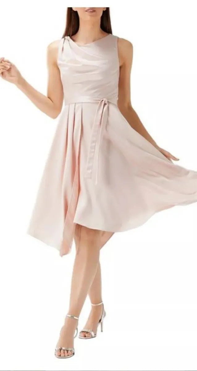 Coast Blush Pink Savannah Soft Midi Dress BNWT UK 12